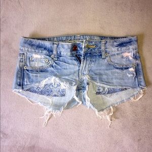 Vintage y2k American eagle jean shorts 00
